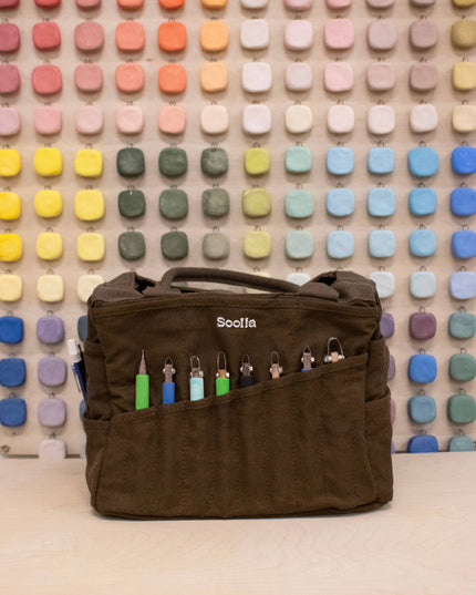 Forhåndsbestilling | Soolla Studio Artist Bag | Coffee Bean | Hobbyveske | Veske for Kreative Prosjekter