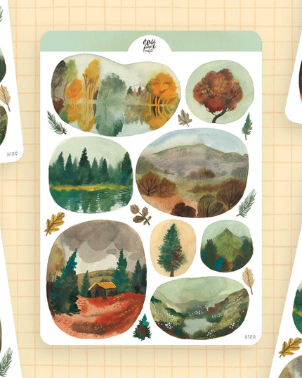 Klistremerkeark | Windows Into Autumn