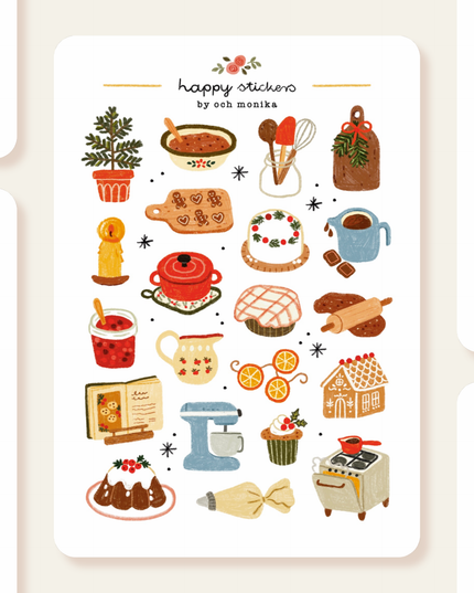 Klistremerkeark | Winter Baking | A6