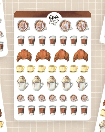 Klistremerkeark | Coffee Date