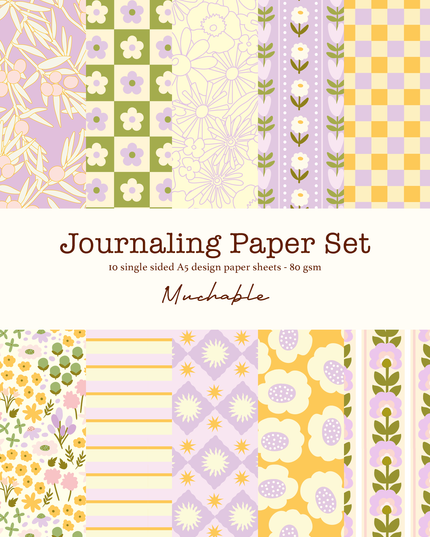 Journaling Scrapbook Papir | 10 ark | A5