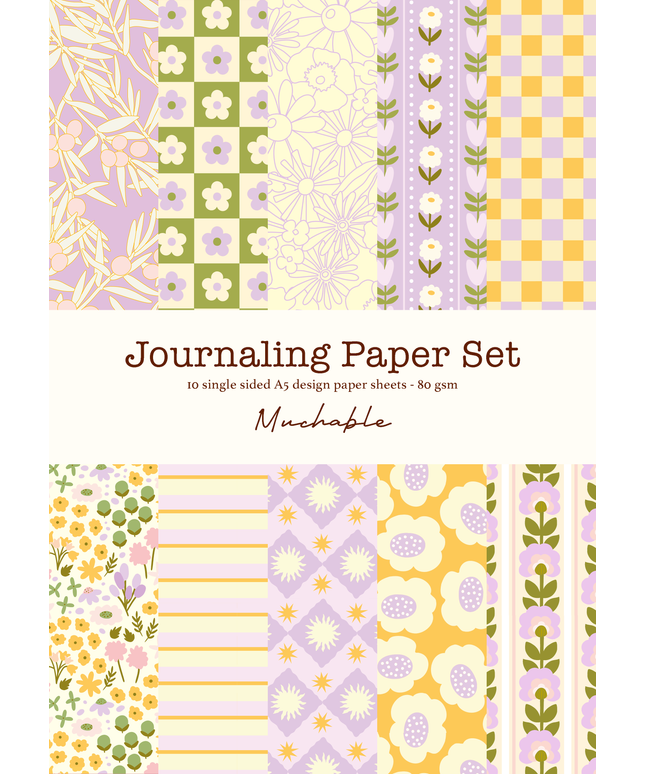 Journaling Scrapbook Papir | 10 ark | A5