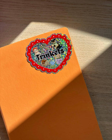 Trinkets Glitter Vinyl Klistremerke