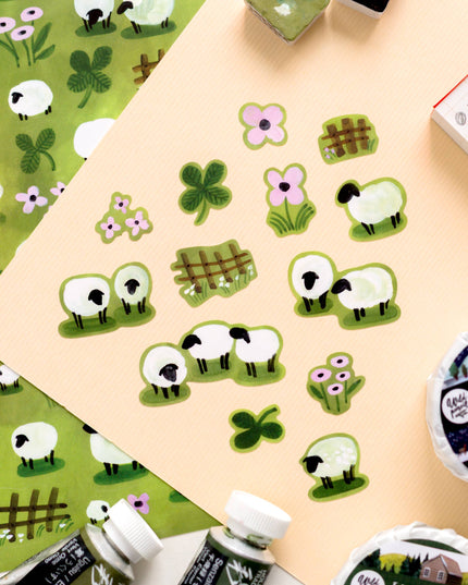 Vinyl Klistremerkeark | Sheep | A5