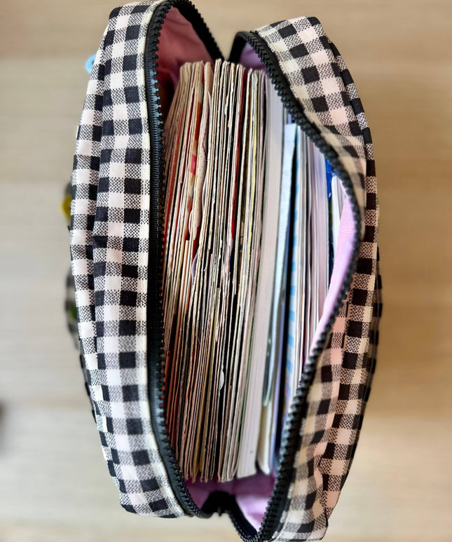 Gingham Journal Pouch | Journaling Veske