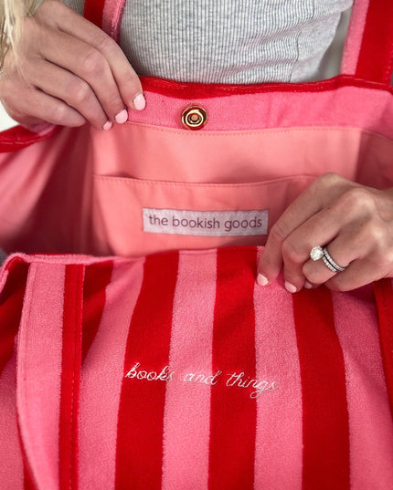 The Bookish Beach Bag: Blue/Beige