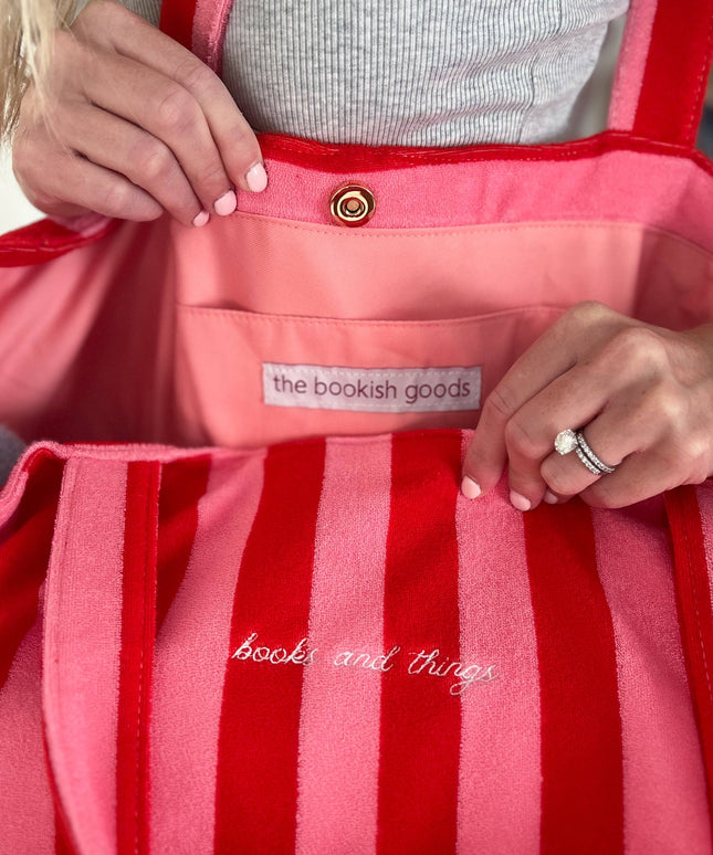 The Bookish Beach Bag: Blue/Beige