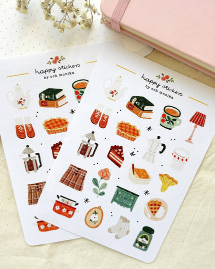 Klistremerkeark | Cozy Time At Home | A6