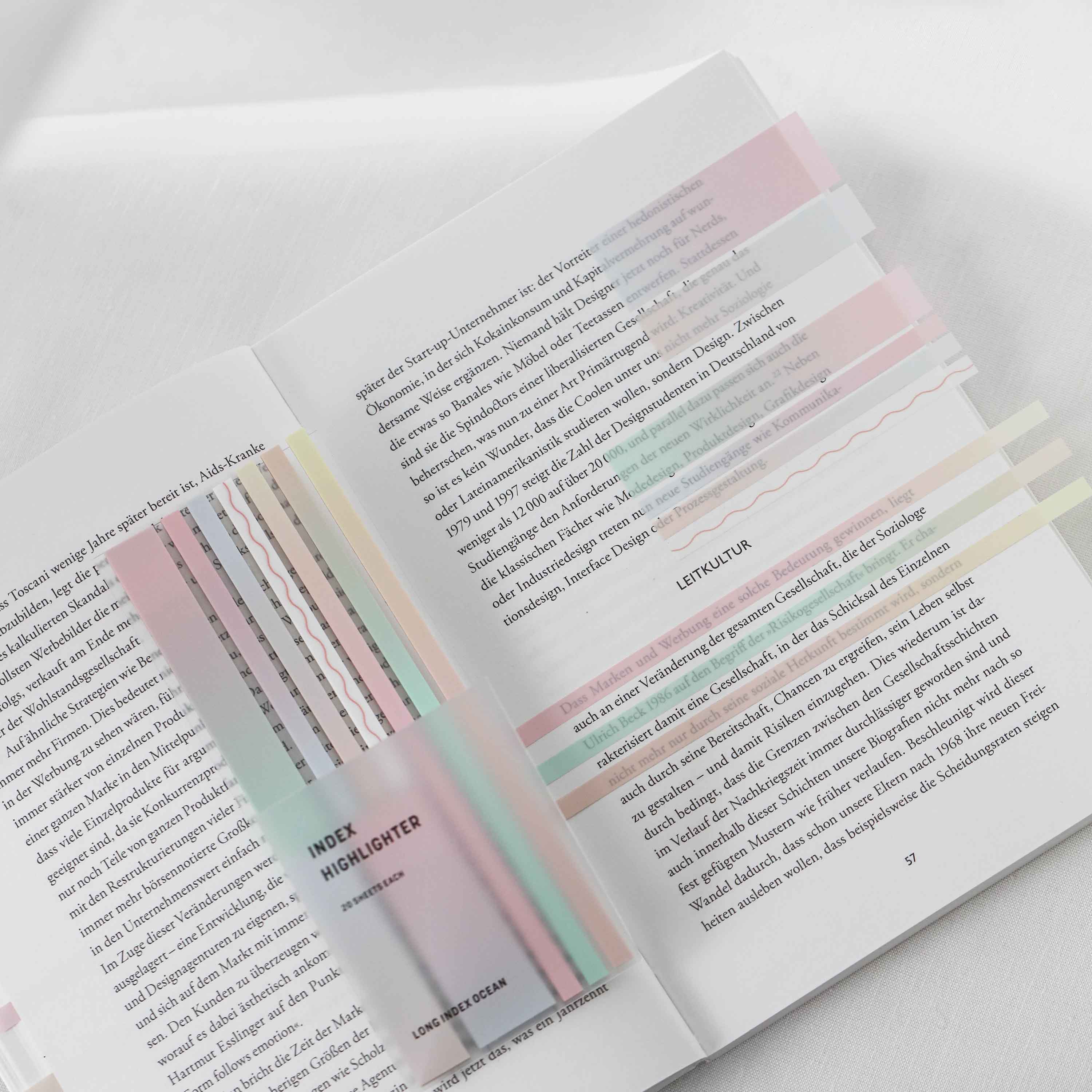 Peach yellow | Gjennomsiktige klebestriper – langt design |  Selvklebende notislapper