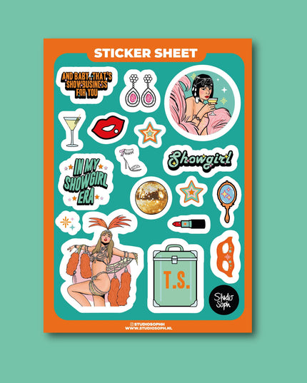 Klistremerkeark | Life Of A Showgirl | A5