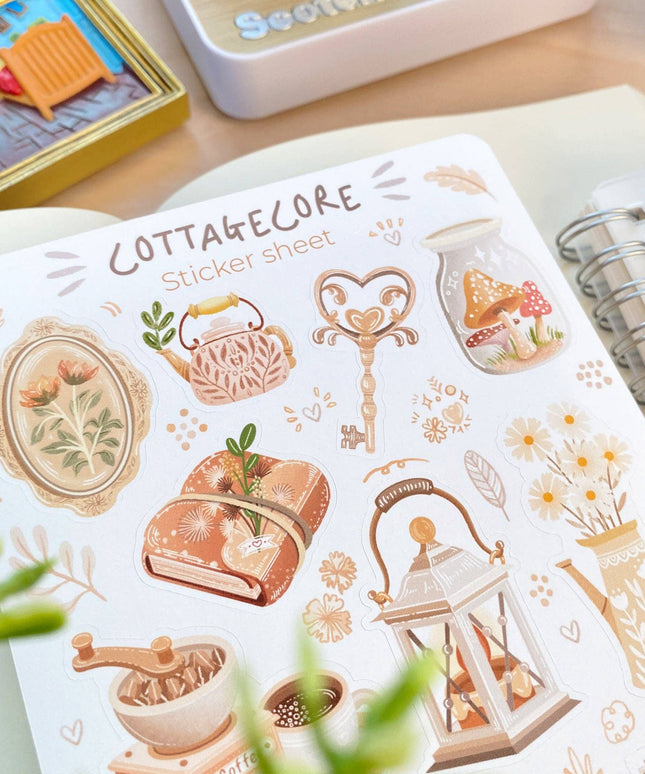 Klistremerkeark | Cottagecore
