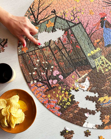 Rundt Puslespill | Autumn Feeling | 1000 Brikker