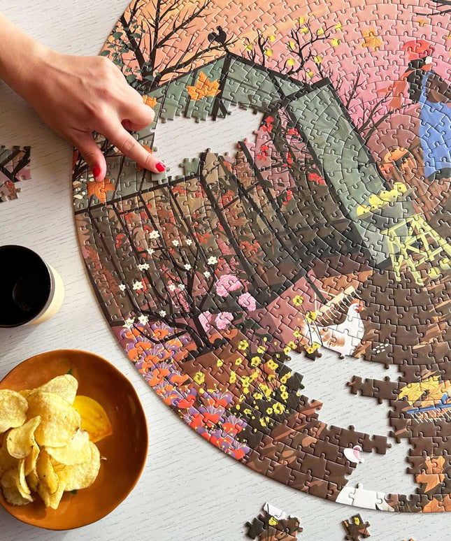 Rundt Puslespill | Autumn Feeling | 1000 Brikker