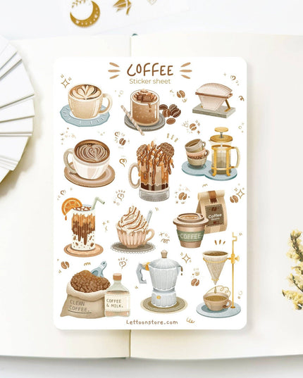 Klistremerkeark | Coffee