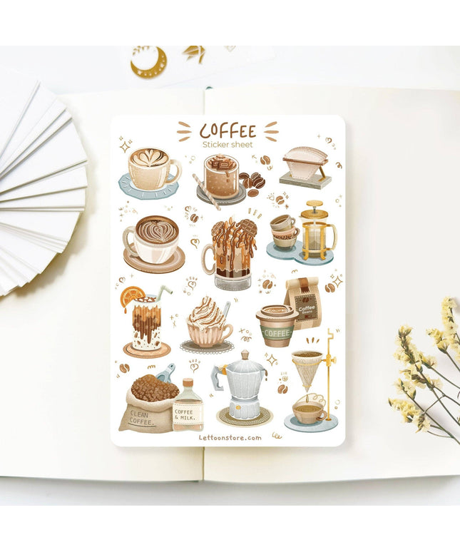 Klistremerkeark | Coffee