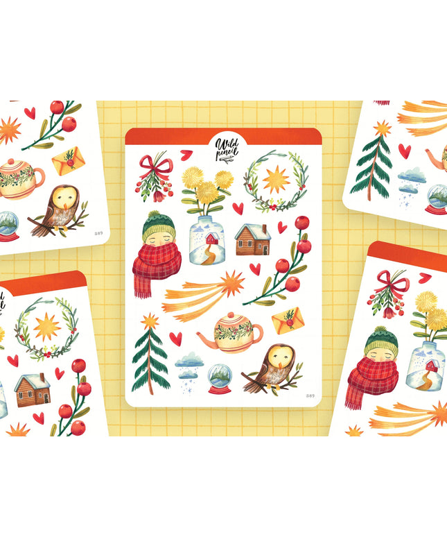 Klistremerkeark | Christmas Cheer