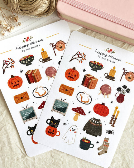 Klistremerkeark | Spooky Halloween | A6