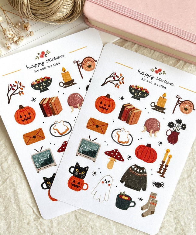 Klistremerkeark | Spooky Halloween | A6