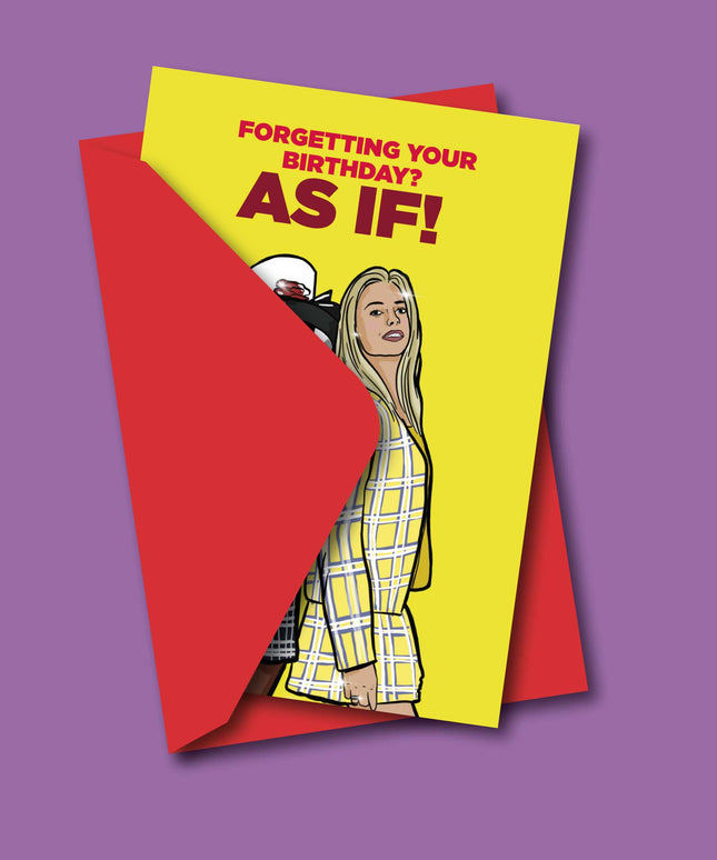 As If! Funny 90's | A6 Kort | Bursdagskort