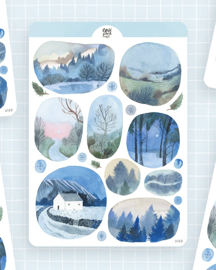 Klistremerkeark | Windows Into Winter