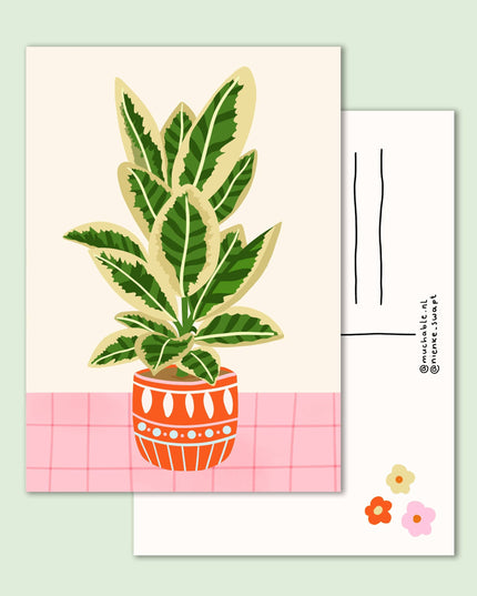 Postkort - Søt Plante Illustrasjon