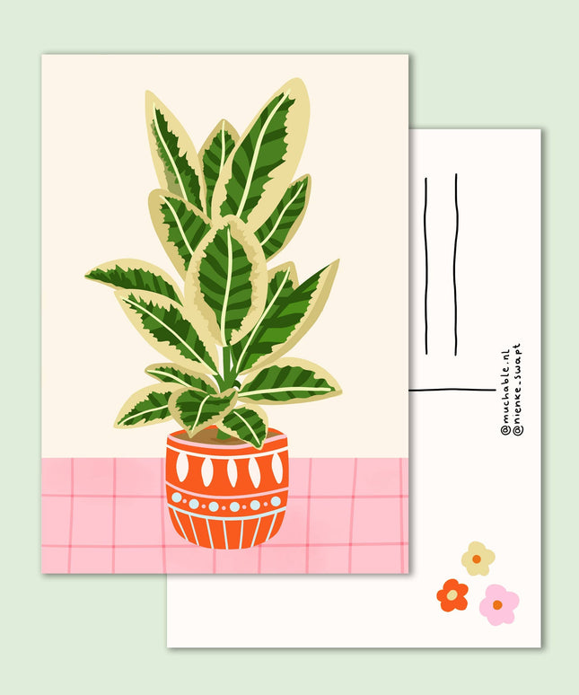 Postkort - Søt Plante Illustrasjon