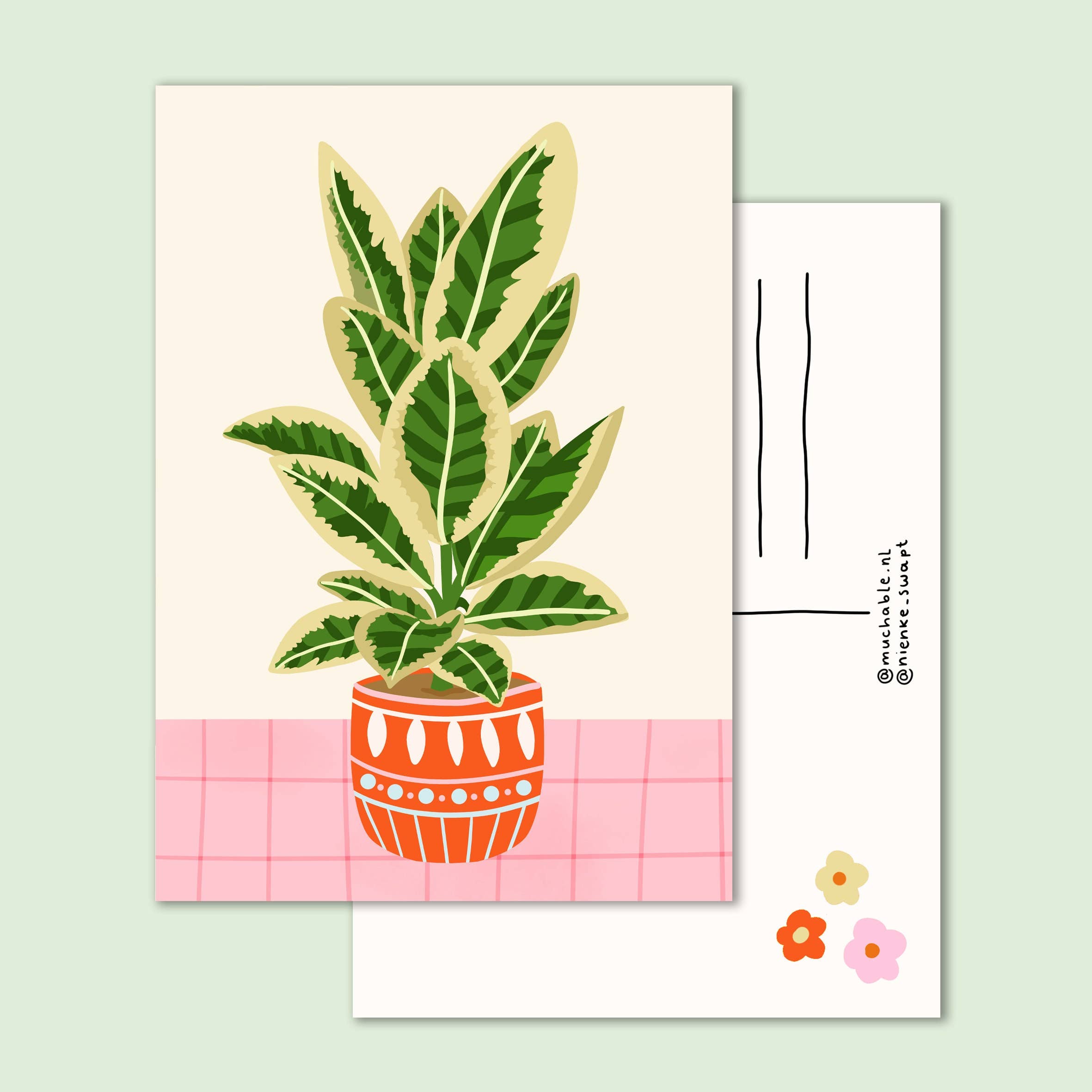 Postkort - Søt Plante Illustrasjon