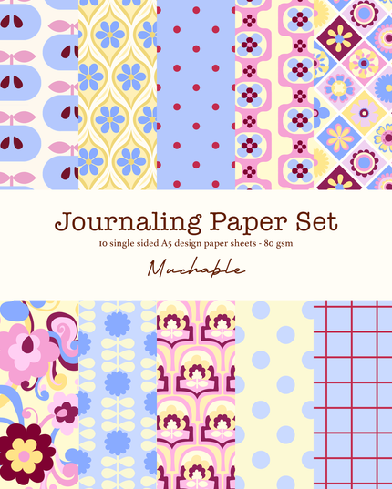 Journaling Scrapbook Paper | 10 ark | A5