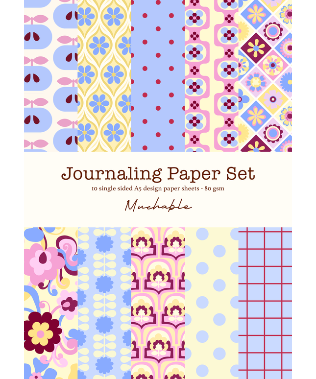 Journaling Scrapbook Paper | 10 ark | A5