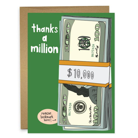 Thanks a Million Money Bokmerke + Kort