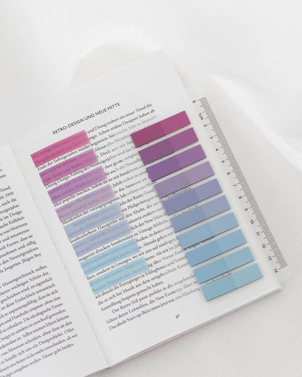 Blueberry Mist | Gjennomskinnelige notislapper | Selvklebende faner | Klistrelapper