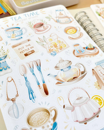 Klistremerkeark | Tea Time