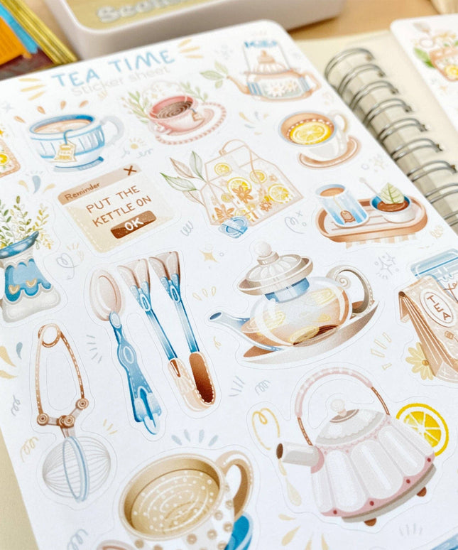 Klistremerkeark | Tea Time