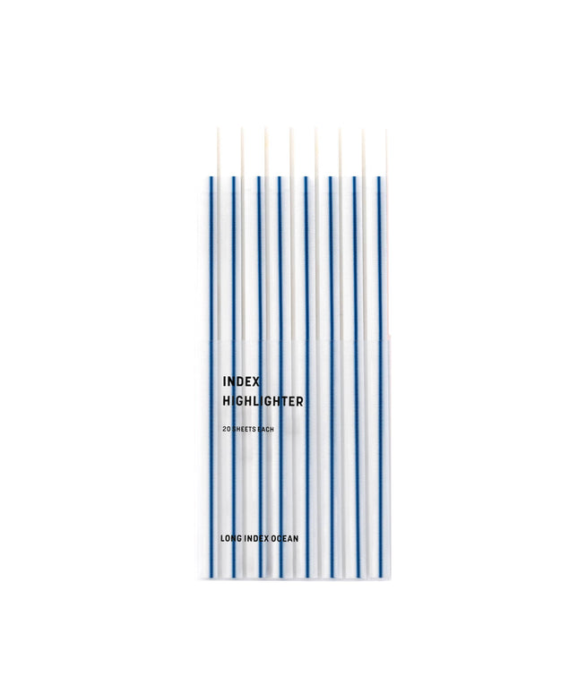 Blue Line | Gjennomsiktige klebestriper – langt design |  Selvklebende notislapper