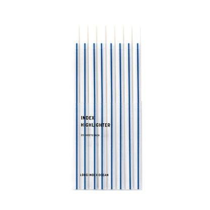 Blue Line | Gjennomsiktige klebestriper – langt design |  Selvklebende notislapper