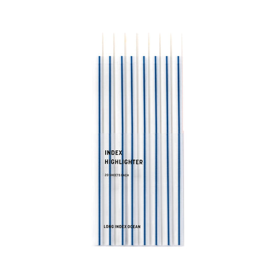 Blue Line | Gjennomsiktige klebestriper – langt design |  Selvklebende notislapper