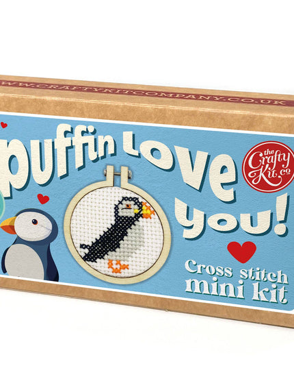 I Puffin Love You! Mini Matchbox Broderingssett