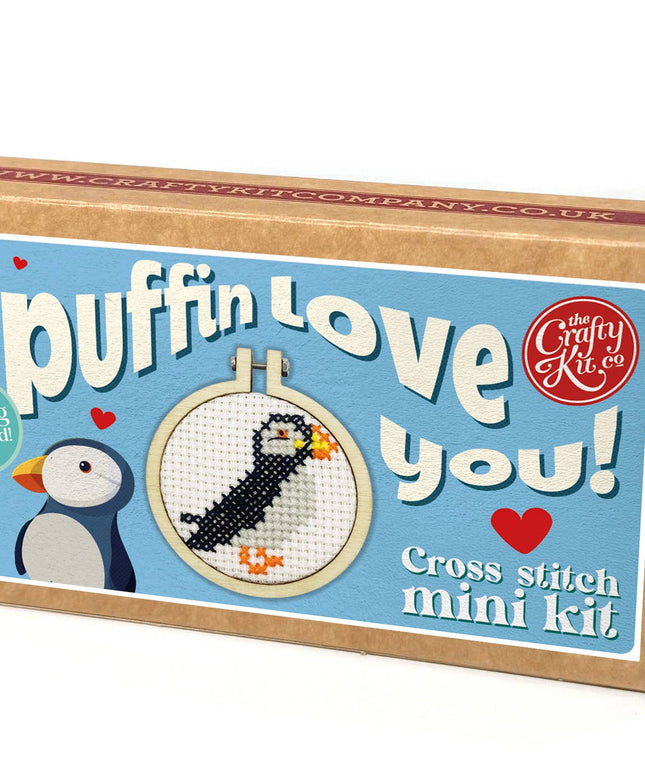 I Puffin Love You! Mini Matchbox Broderingssett