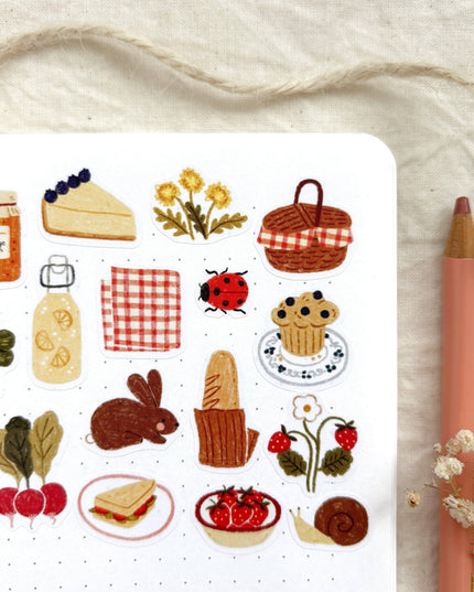 Klistremerkeark | Spring Picnic | A6