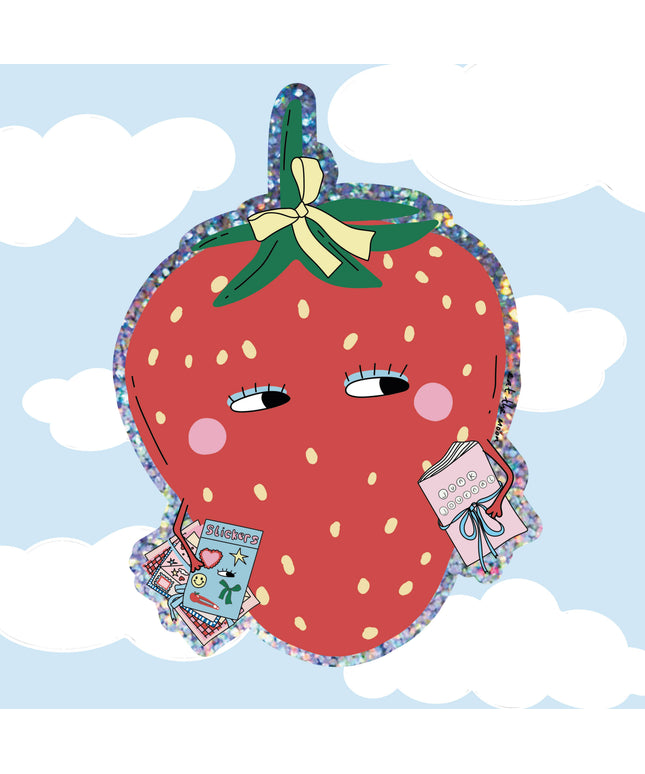 Vinyl Klistremerke | Journaling Jordbær