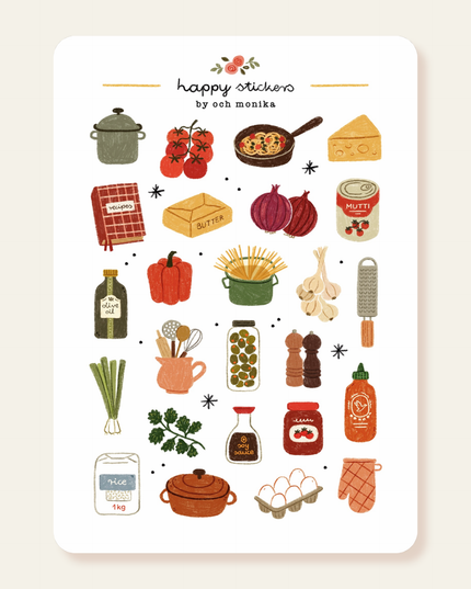Klistremerkeark | Home Cooking | A6