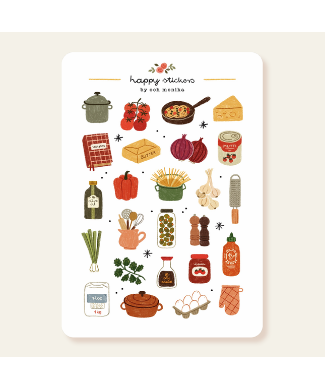 Klistremerkeark | Home Cooking | A6