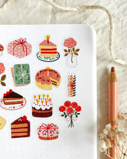 Klistremerkeark | Sweet Birthday | A6