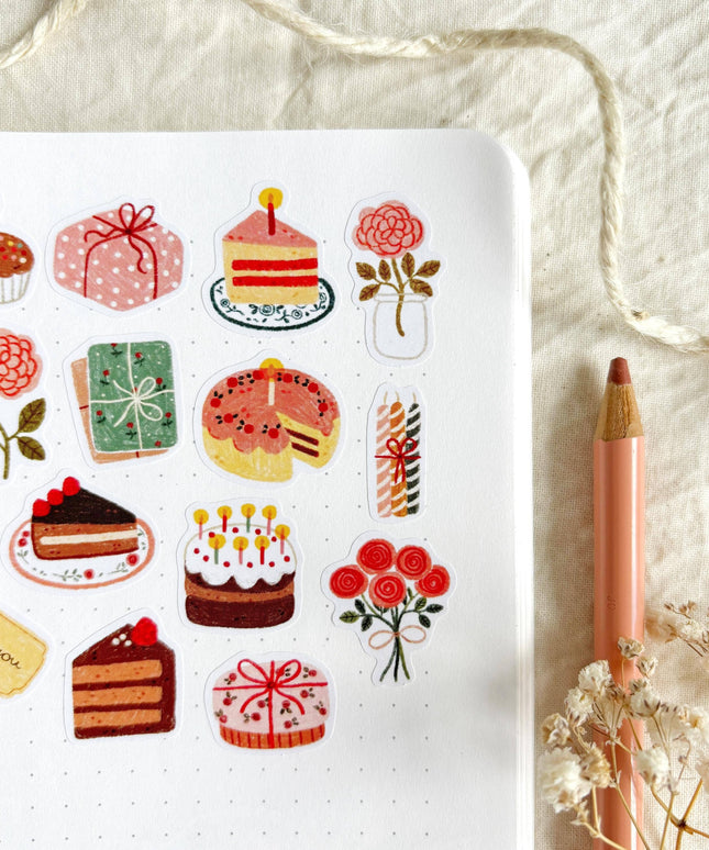 Klistremerkeark | Sweet Birthday | A6