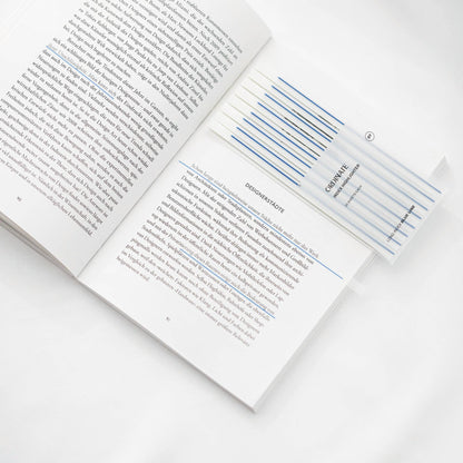 Blue Line | Gjennomsiktige klebestriper – langt design |  Selvklebende notislapper