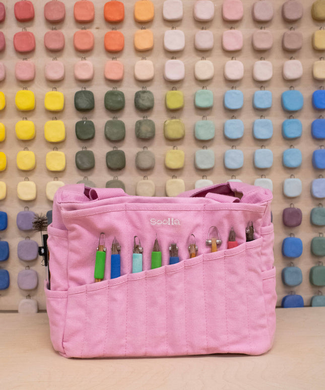 Forhåndsbestilling | Soolla Studio Artist Bag | Flamingo | Hobbyveske | Veske for Kreative Prosjekter