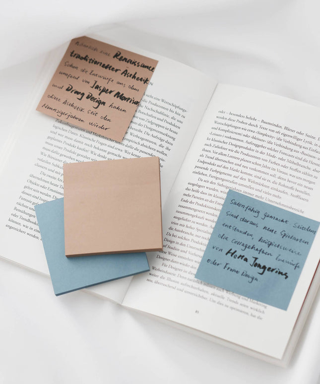 Vintage Brown Sticky Notes 75mm x 75mm /100 ark per blokk