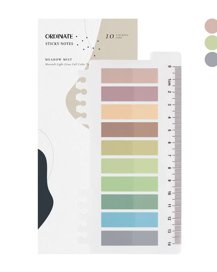 Meadow Mist Index Gjennomskinnelige selvklebende notislapper | Sidemarkører | Klistrelapper
