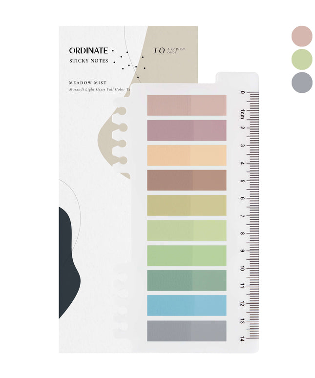 Meadow Mist Index Gjennomskinnelige selvklebende notislapper | Sidemarkører | Klistrelapper