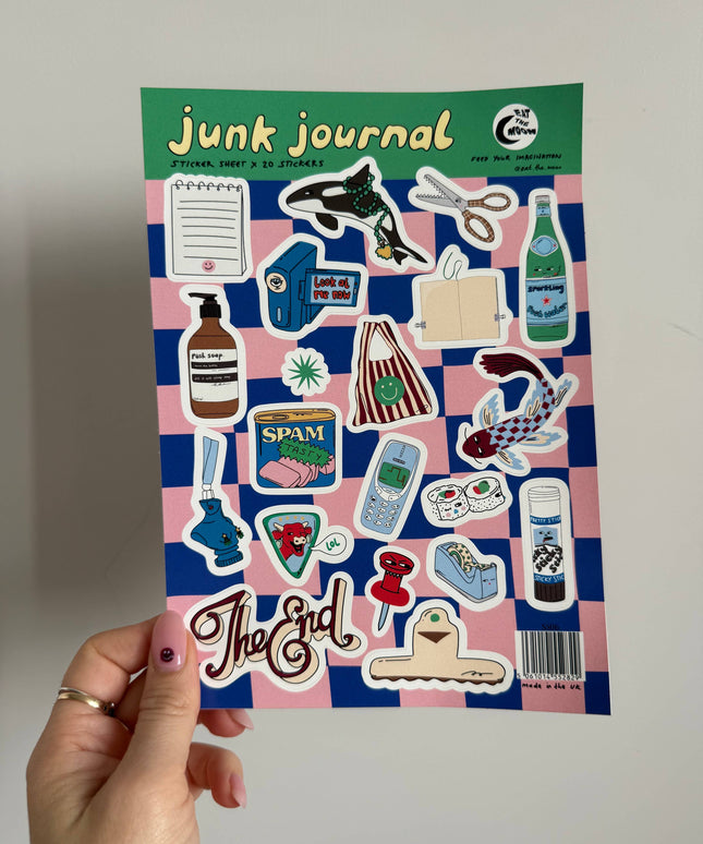 Klistremerkeark | Junk Journal | A5